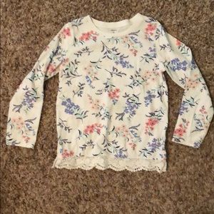 Carters girls floral long sleeve top